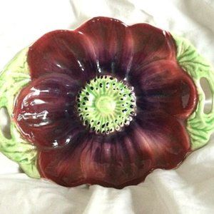 Shorter & Son Staffordshire UK 1930s Anemone Flower Dish